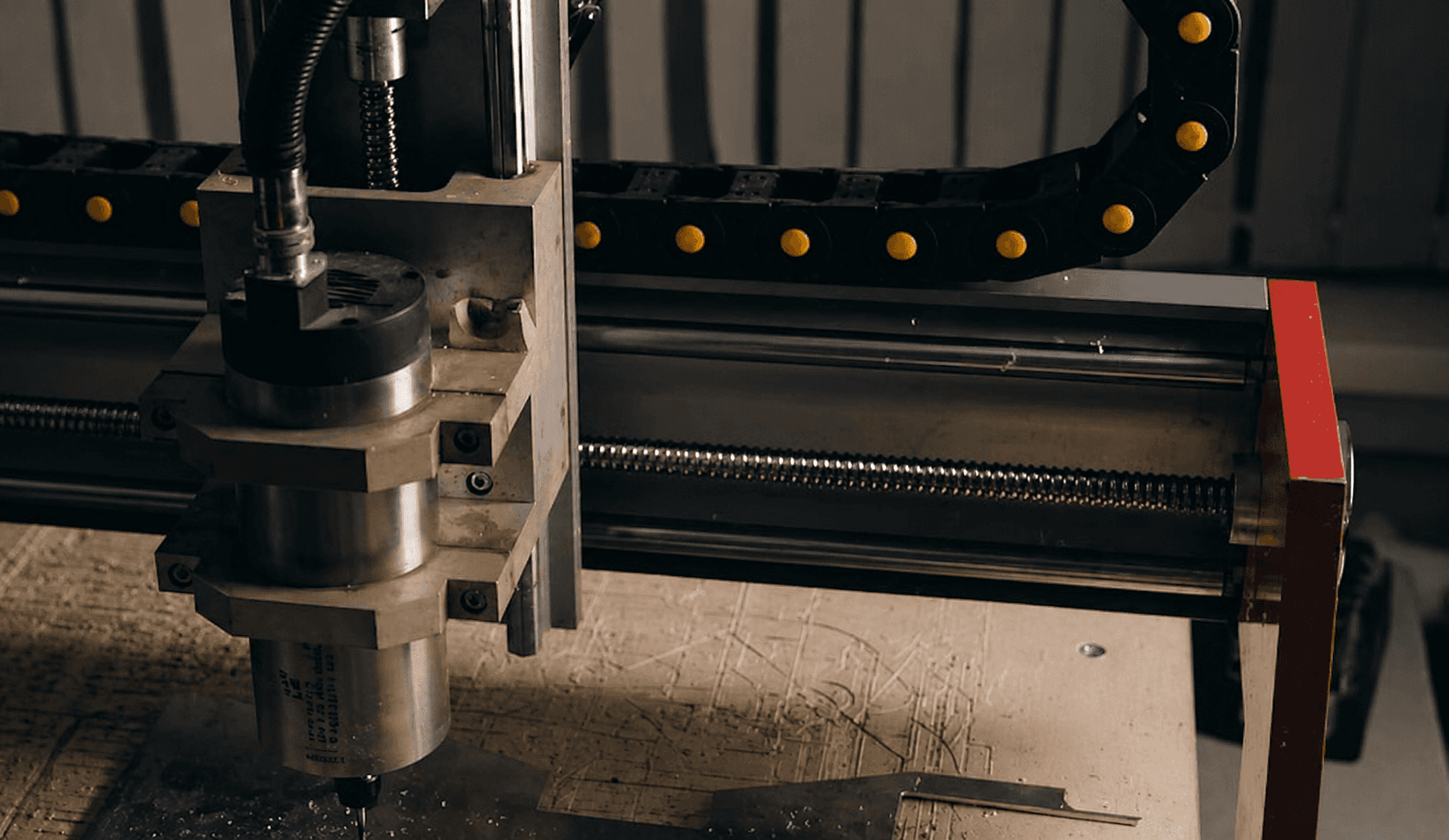 CNC machine on the shop floor — source video still