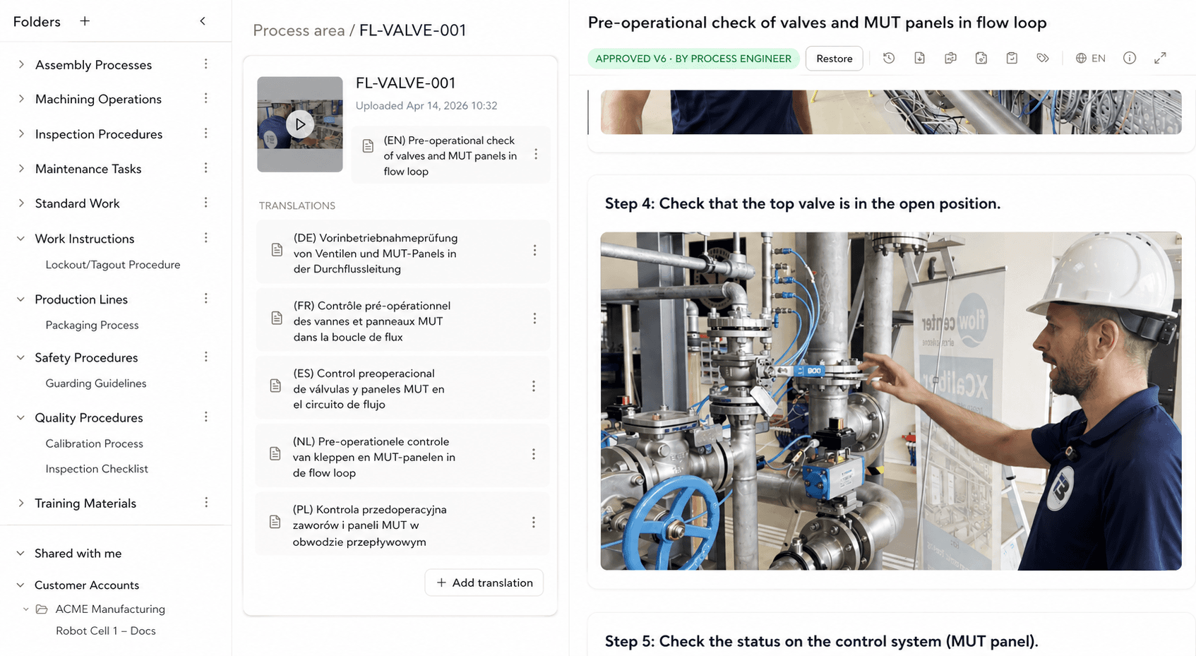 Soply Create module — turning a captured video into a structured document
